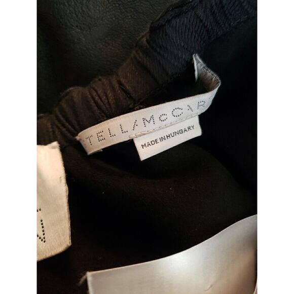 Stella McCartney Brynn Gathered Asymmetrical Black Faux Leather Skirt Sz US 0 (H - Picture 8 of 8